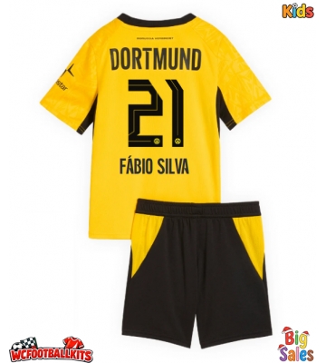 Borussia Dortmund Fabio Silva #21 Replica Home Stadium Kit for Kids 2026-27 Short Sleeve (+ pants)